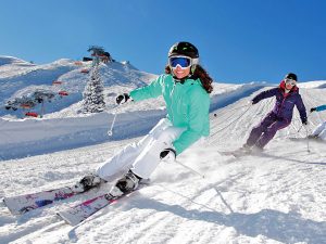 Skiing in the French Alps